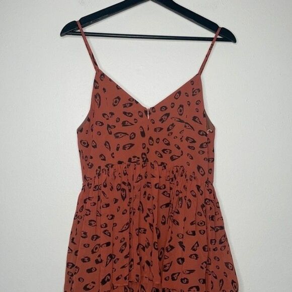 Fame and Partners Women Size 6 Bates Leopard Print Tiered Fit & Flare Midi-Dress - Picture 8 of 12